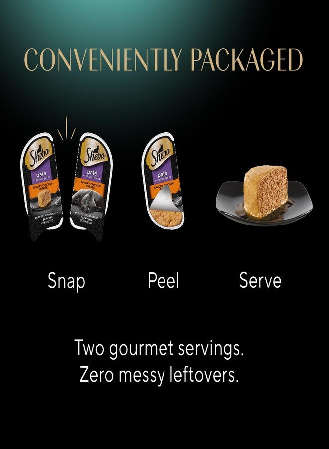 شيبا بيرفكت بورتشنز طعام رطب للقطط، باتيه دجاج لذيذ، ديك رومي مشوي، مع سمك سلمون مستدام، وسمك أبيض طري وتونة متنوعة، 2.6 أونصة. عبوات مزدوجة (48 قطعة، 96 حصة) - Image 3